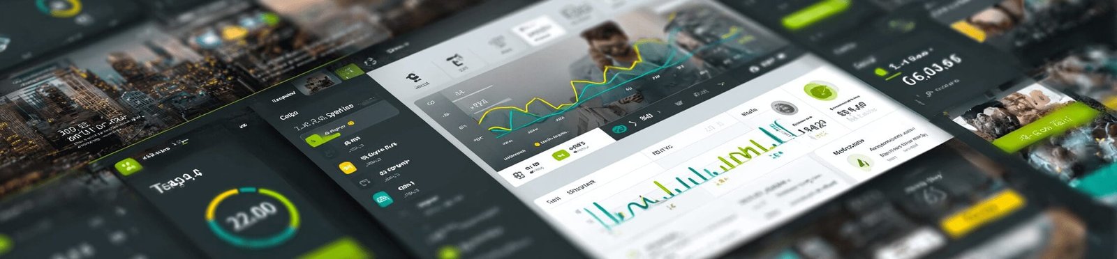 Modern digital dashboard interface displaying hosting performance metrics, analytics, and system uptime in a sleek dark theme.