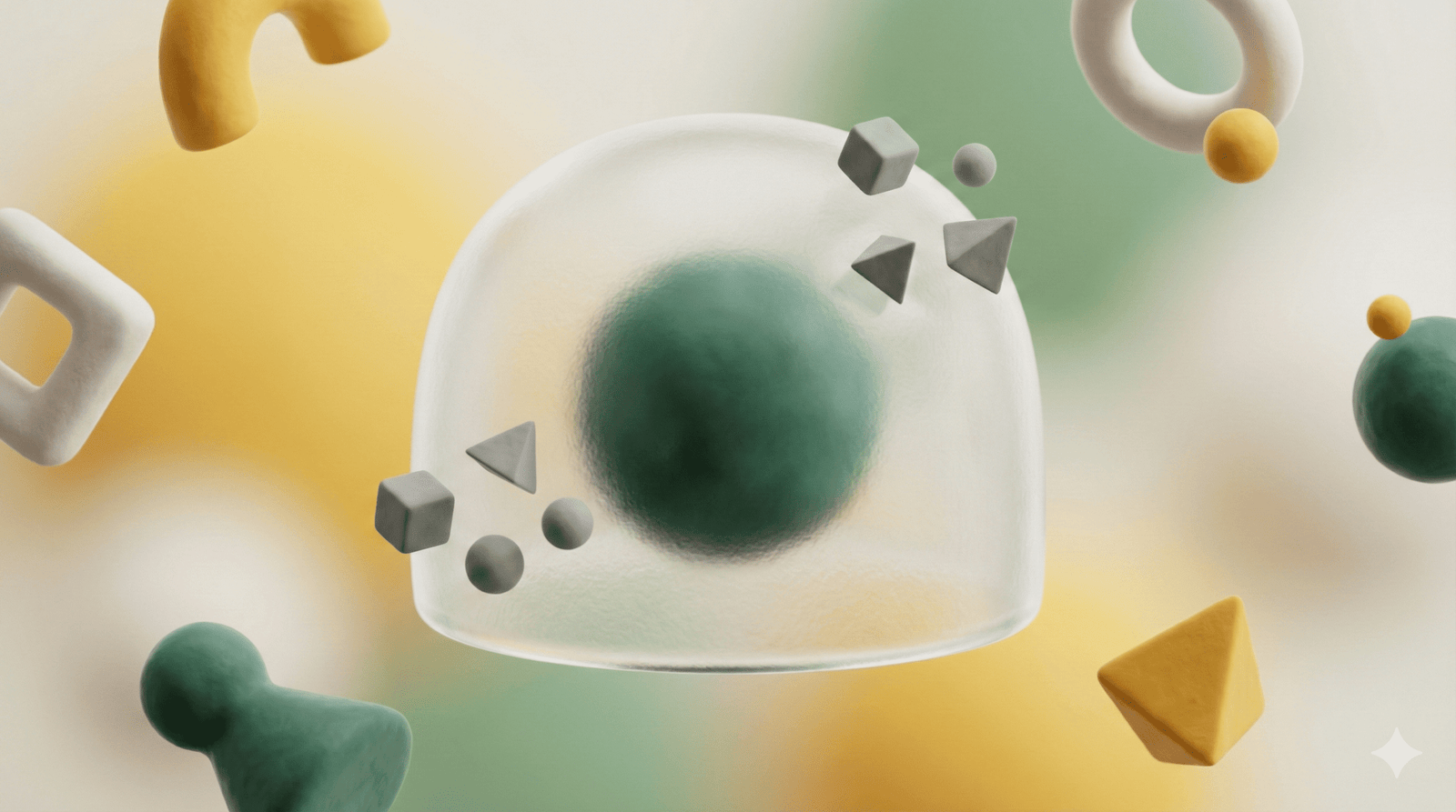 3D digital assets representing AI agent capacity and strategic infrastructure in Digital Rugby brand colours.